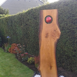 Kundenprojekt: Eichenbohle als Garten-Deko!